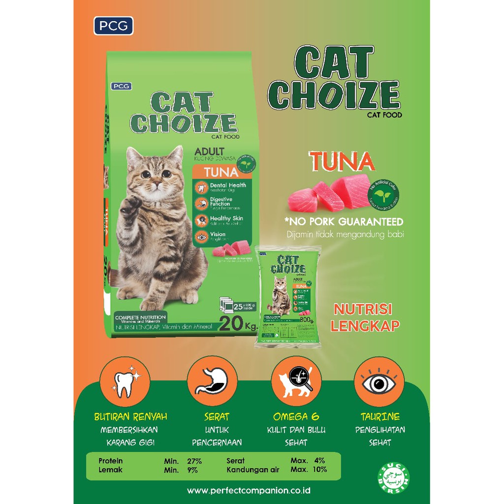 cat choize tuna 800gram adult freshpack