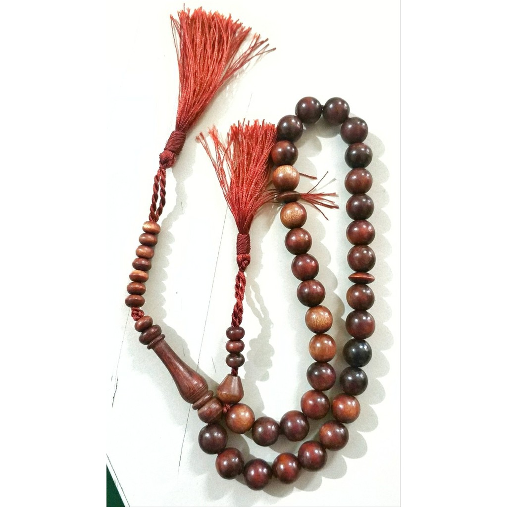 TASBIH KAYU STIGI 10MM 33BUTIR ASLI JAMINAN BERGARANSI