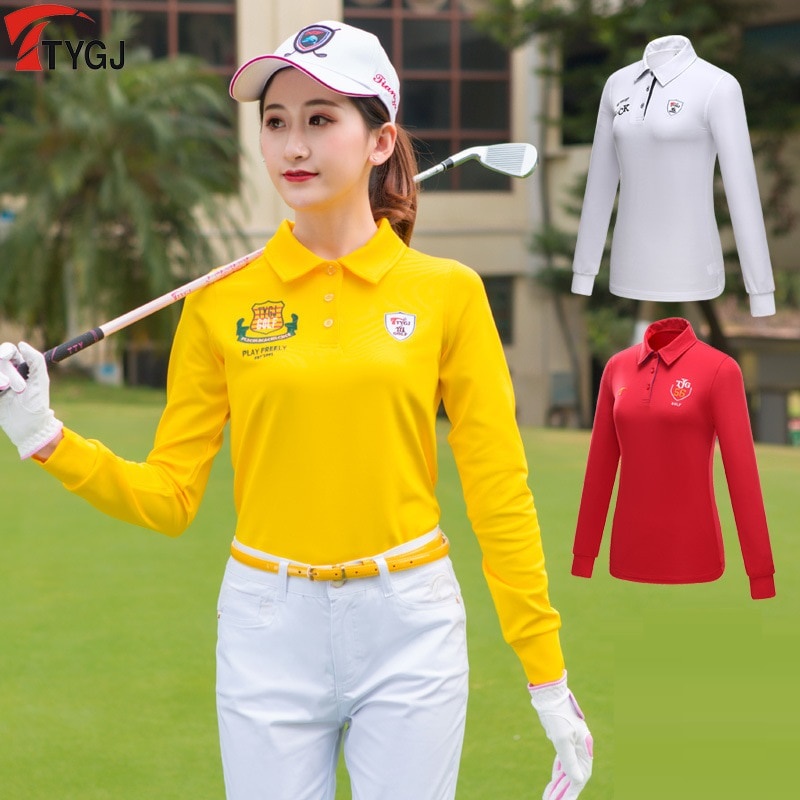 PREORDER Pgm Womens Golf Shirts Long Sleeves Sports T-Shirts Spring Autumn Woman Breathable Slim Pul