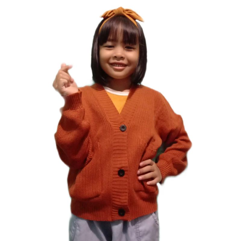 Sweater Cardigan Anak/ELLENA Anak/Cardygan Anak Perempuan/Cardygan rajut onesize