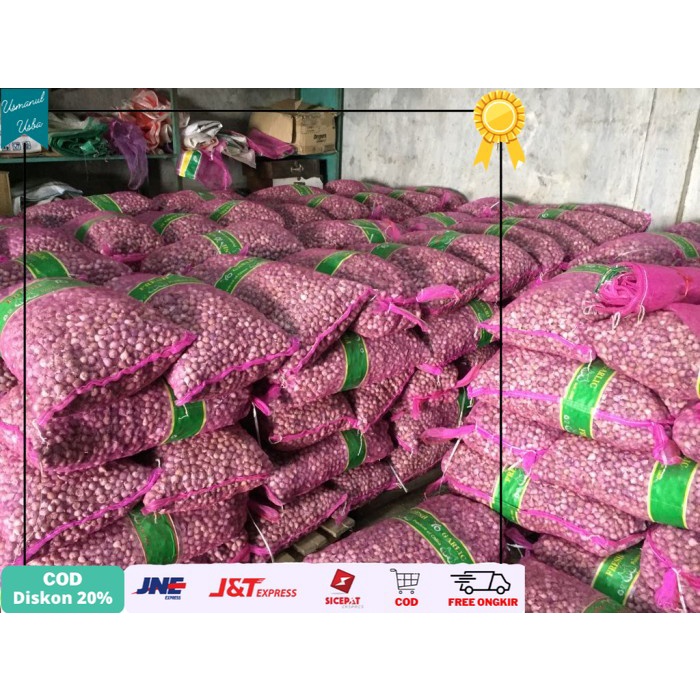 

◾COD◾ Bawang Putih Tunggal/Lanang Kulit Ungu Kwalitas Super 1kg