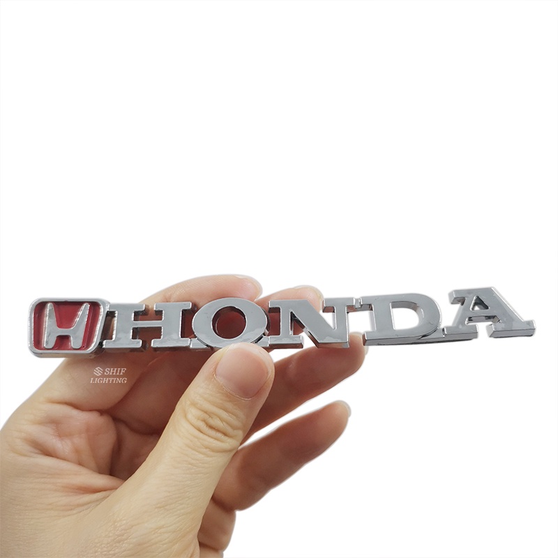 1pc Stiker Emblem Logo HONDA Bahan ABS Krom Untuk Dekorasi Bagasi Belakang Mobil