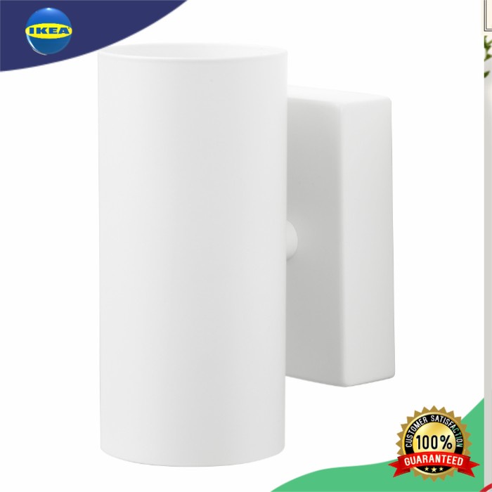 Lamp NYMÅ lampu dinding sorot downlight, berkabel, putih Lampu Tempel Dinding/Tembok IKModern Downli