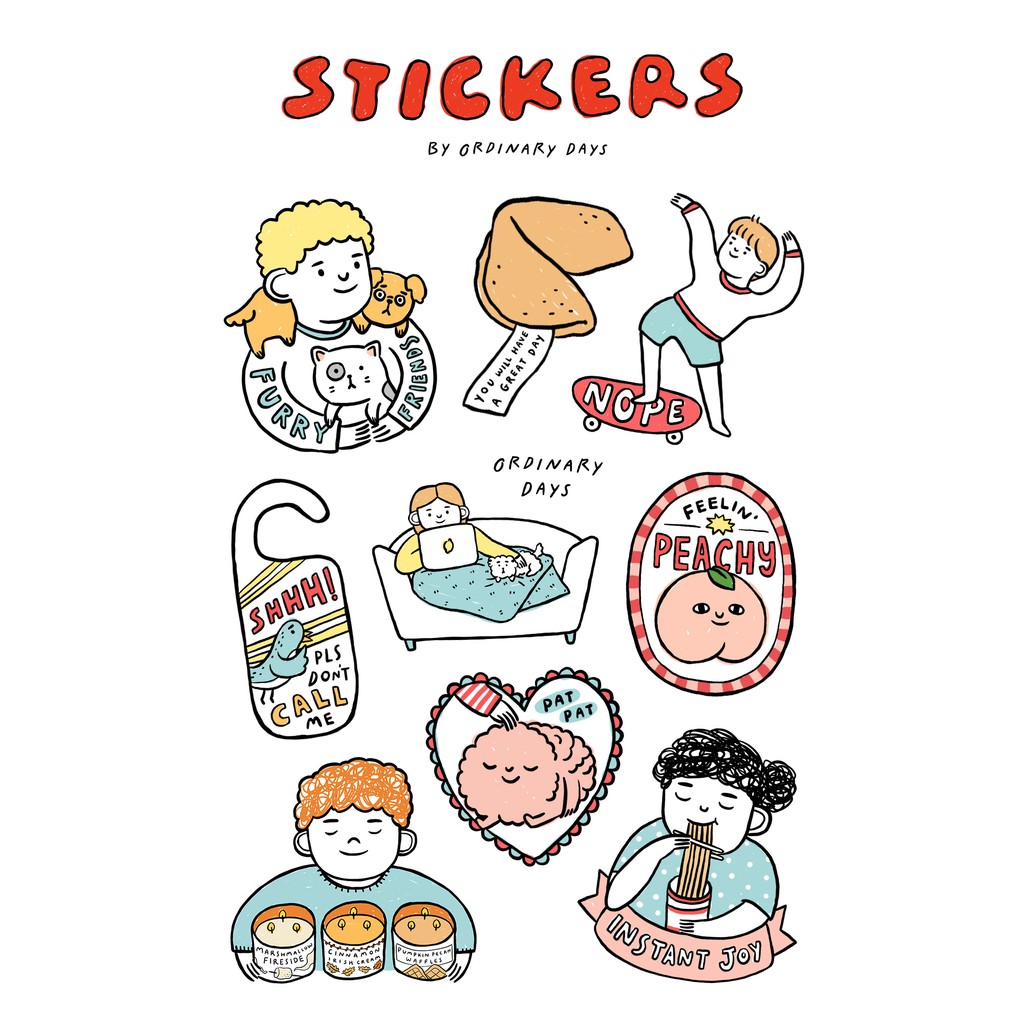 

Sticker Sheet - Feelin' Peachy