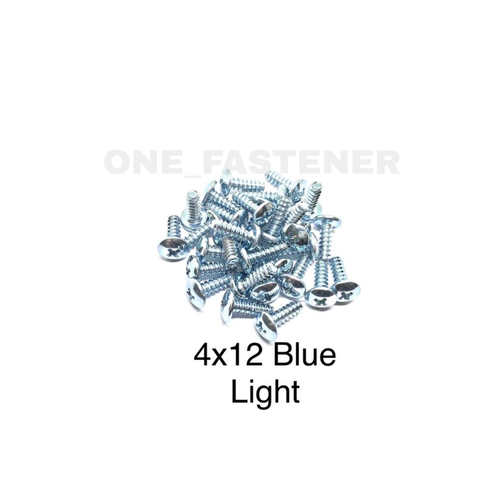 100 pcs SEKRUP skrup Body BEAT M4X12 BLUE LIGHT honda matic vario ulir 4mm 4mili