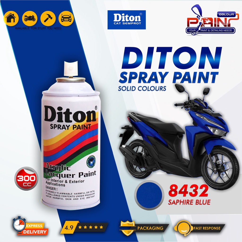 Diton 8432 Sapphire Blue Cat Semprot/Pylox/Samurai Motor/Helm/Gundam