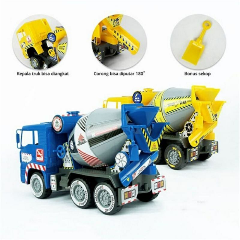 Mainan Mobil Truk Molen Jumbo - Mainan Truk Molen Pasir Ukuran Besar