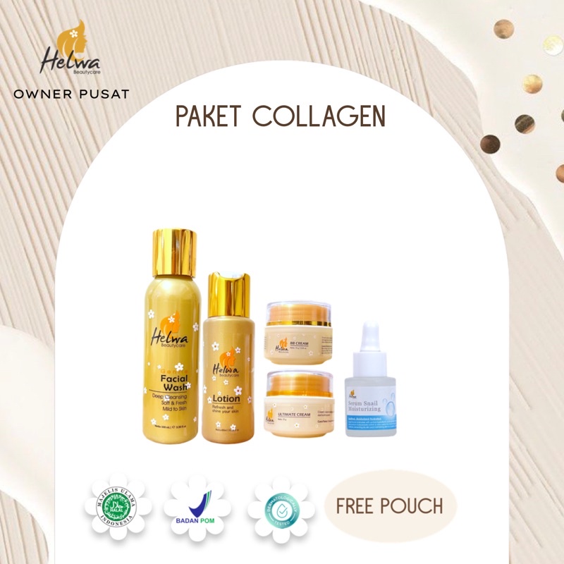 PAKET COLLAGEN SERIES (PAKET ULTIMATE + SERUM SNAIL) Helwa Beautycare