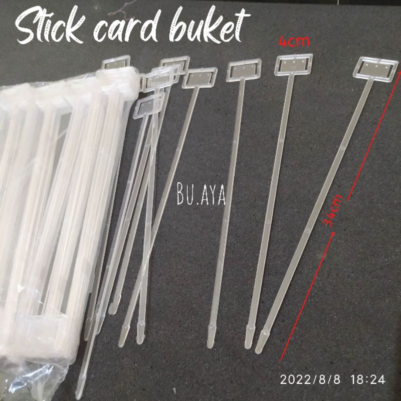 Stick Card Buket Transparan Kotak 3pcs