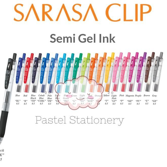 

Murah ABJWH Pulpen Gel Warna Sarasa Clip Zebra 0.5mm - Bolpen Gel Pen Color 0,5 mm 57 Produk