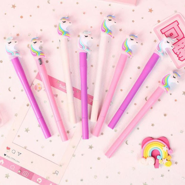 pen gel unicorn dengan lampu glow unicorn gel ballpoint (4B2) spe056