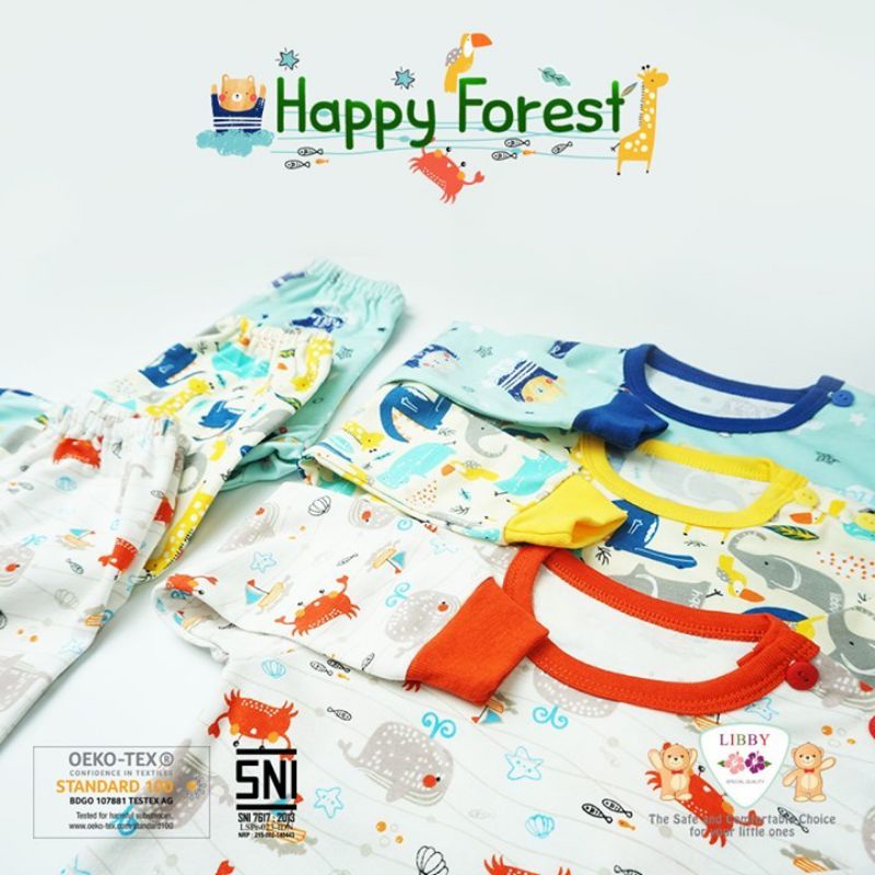 LIBBY Happy Forest Setelan Oblong Panjang