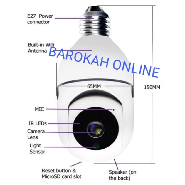 IP KAMERA CCTV BOHLAM V380 8MP BISA GERAK PTZ SPEED DOME MINI BOHLAM