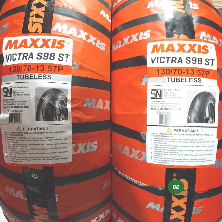 Ban Tubeless Ban Belakang NMax Maxxis Victra S98 130 / 70 - 13