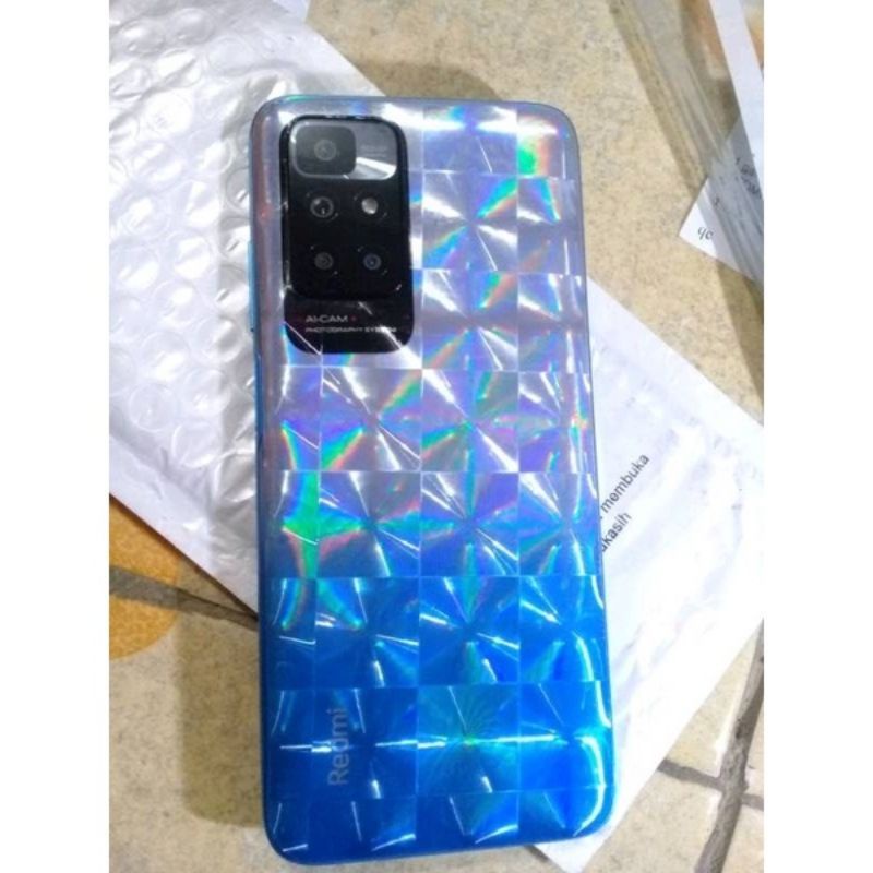 Oppo Reno 6 4G/5G Reno 6 Pro Anti Gores Skin Diamond Screen Guard Protector Plastik Anti Gores Belakang Motif Diamond