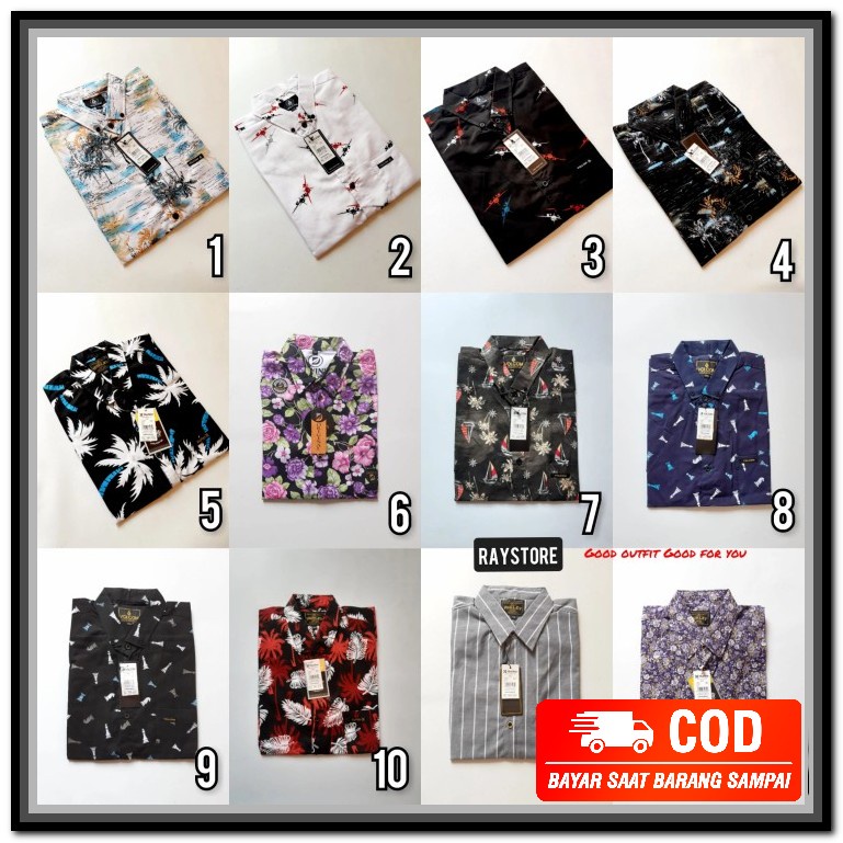 Cowok Jumbo Laris Lengan Kemeja Remaja Panjang Hem Dewasa Distro  WI596 Hem Kemeja Surfing Pria Uku