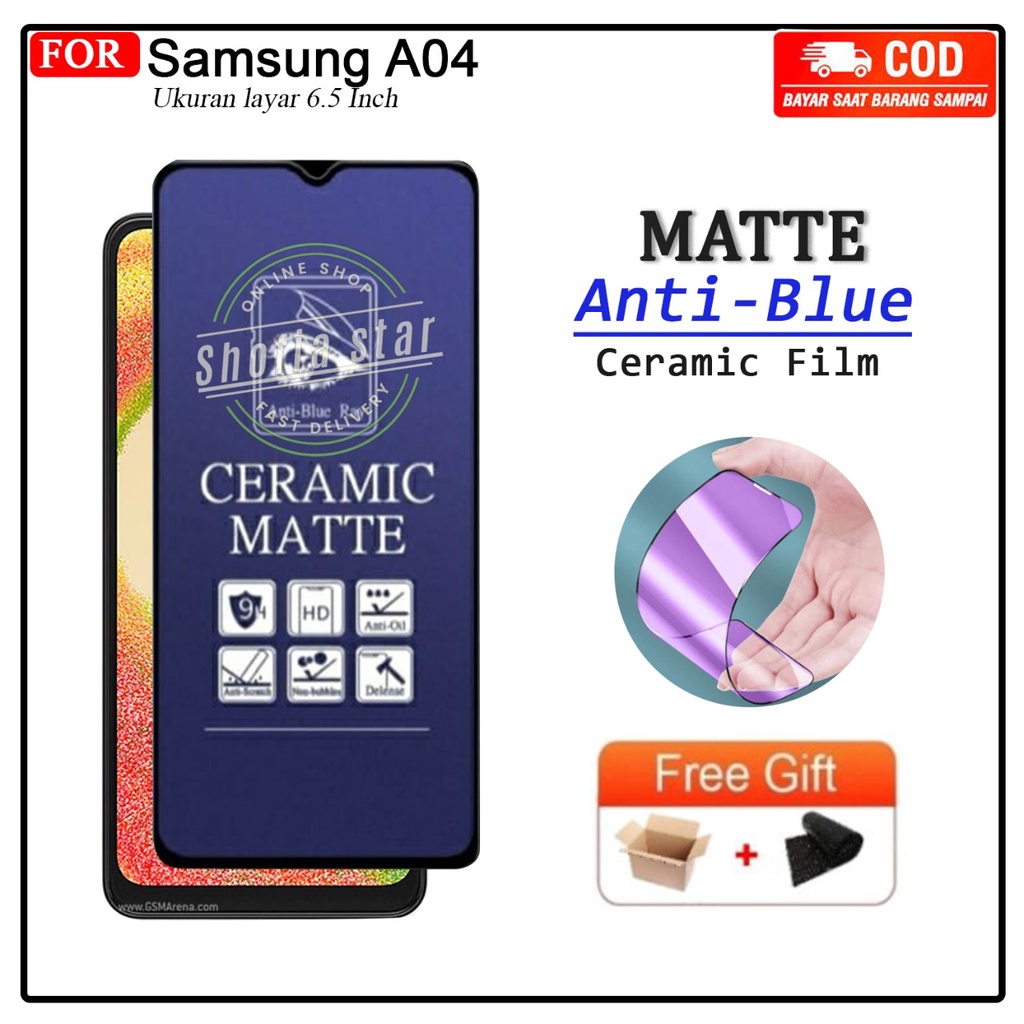 Anti Gores Ceramik Spy Matte Samsung A04 04e A24 4G A34 5G A13 4G/5G A23 A33 5G A73 5G  Anti Intip Full Cover