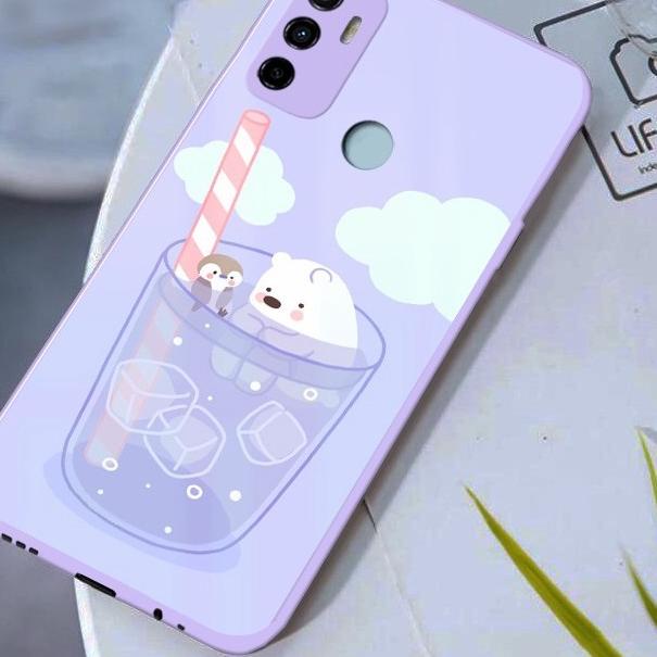 Big Sale - U52 Softcase Kaca Bezel Lilac Oppo A53 A33 2020 - Softcase Mirror Oppo A53 A33 2020 - Cas
