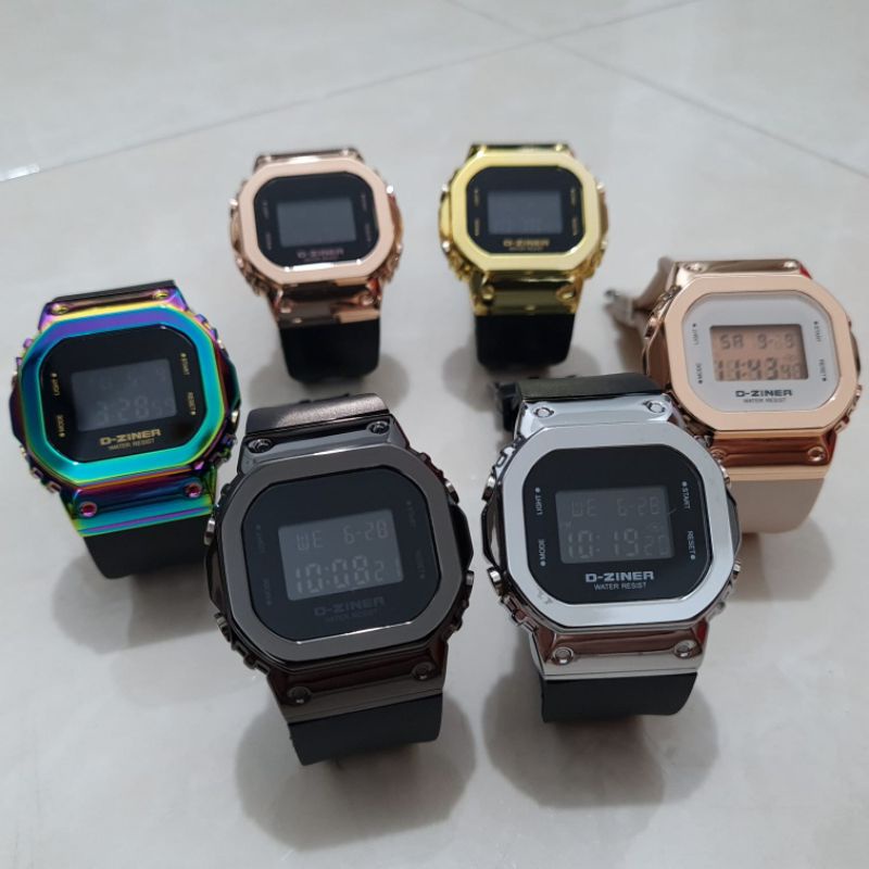 Jam tangan Original D-ZINER DZ 8300 Digital model DW5600 box kaleng
