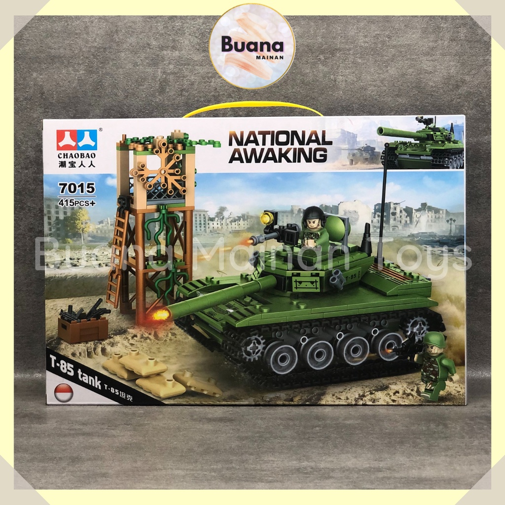 BRICKS CHAOBAO NATIONAL AWAKENING WAR TANK MAINAN EDUKASI ANAK COWO CEWE BRICK BLOCK TENTARA PERANG 7015