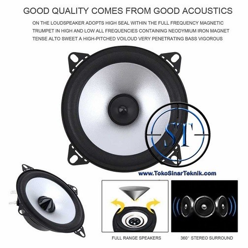 Speaker Subwoofer Mobil HiFi 4 Inch 60W 2 PCS Audio Otomotif Mobil 4&quot; 60 Watt