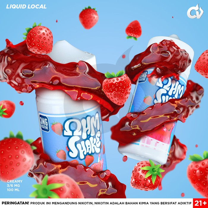 liquid OHM SHAKE Strawberry milkshake 100ml 3&amp;6mg by JRX berpita cukai