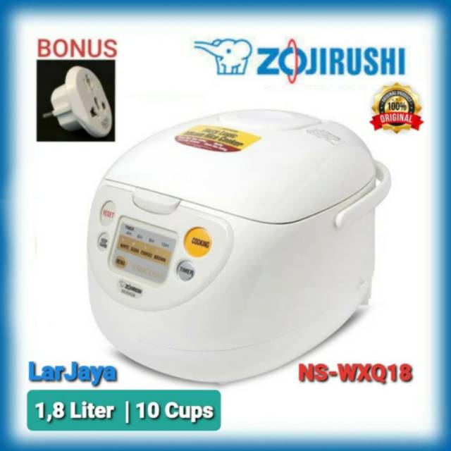 Rice Cooker ZOJIRUSHI NS-WXQ18.WB | Shopee Indonesia