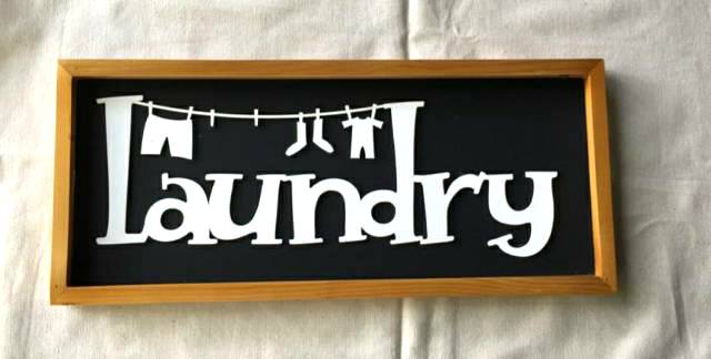 READY!!! Hiasan dinding Laundry baju - pajangan walldecor huruf timbul