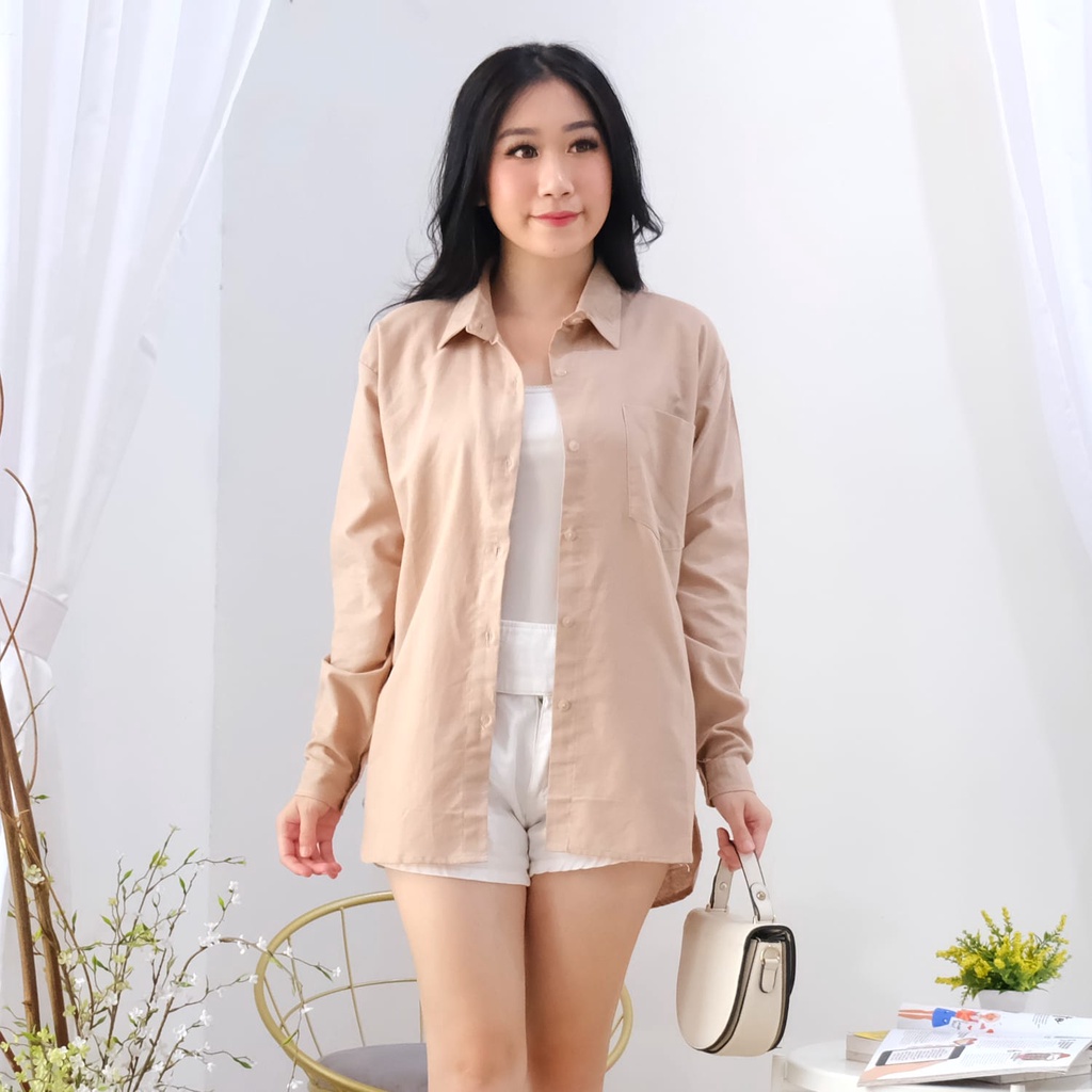 KEMEJA OVERSIZED LINEN WANITA