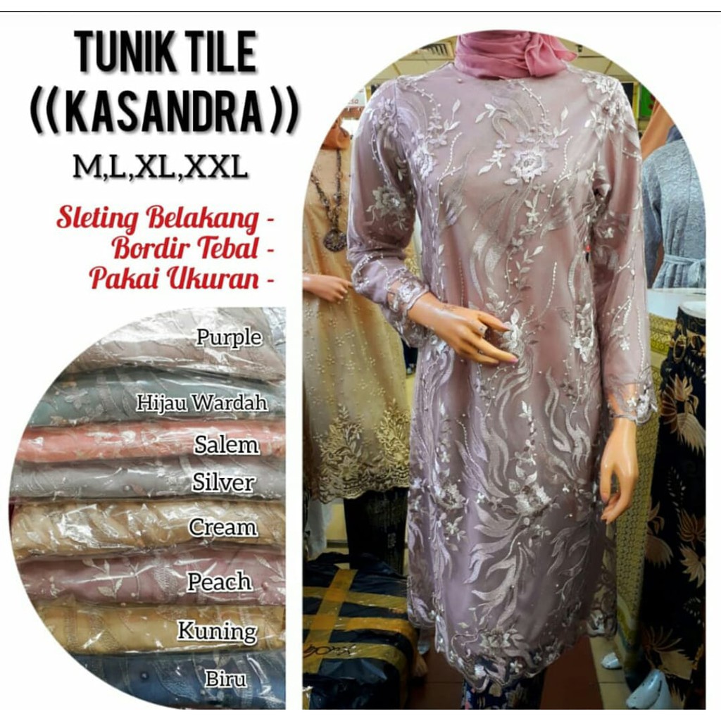 TUNIK TULLE BORDIR KASANDRA / TUNIK TULLE PESTA