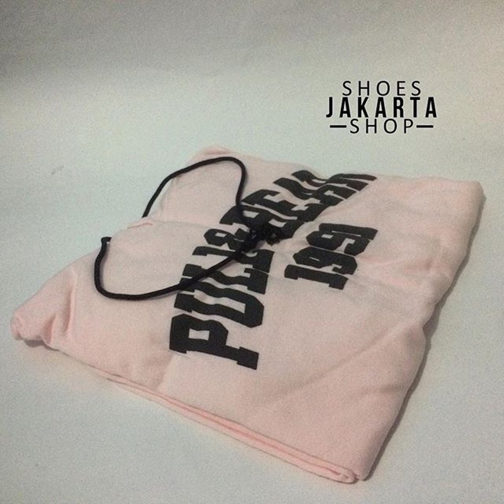 Promo Sweater hoodie pull and bear baby pink original Murah