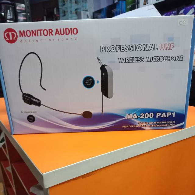 Mic wireless bando suara jernih,sensitif mic imam all.monitor audio MA-200 PAP1 original