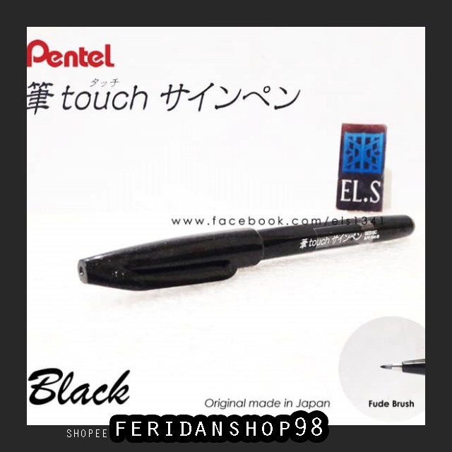 

BT504 PENTEL TOUCH BRUSH BEST PEN BLACK BY FERIDANSHOP98