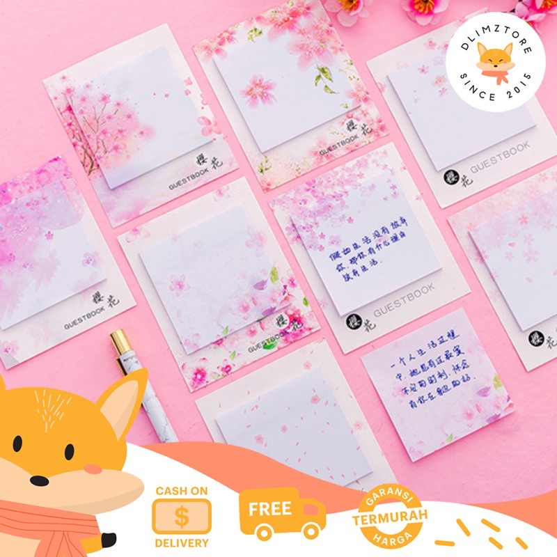 

[DZ] ST089 - Sticky Notes Bunga Cherry Blossom Memo Note