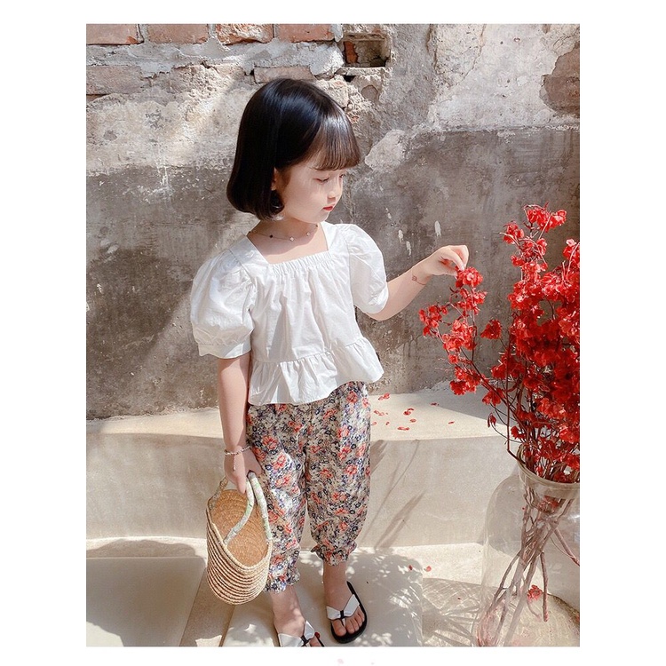 (LOLI-JKT) BS-120 STELAN ANAK FLOWERS POLOS BAHAN BAGUS 100-140