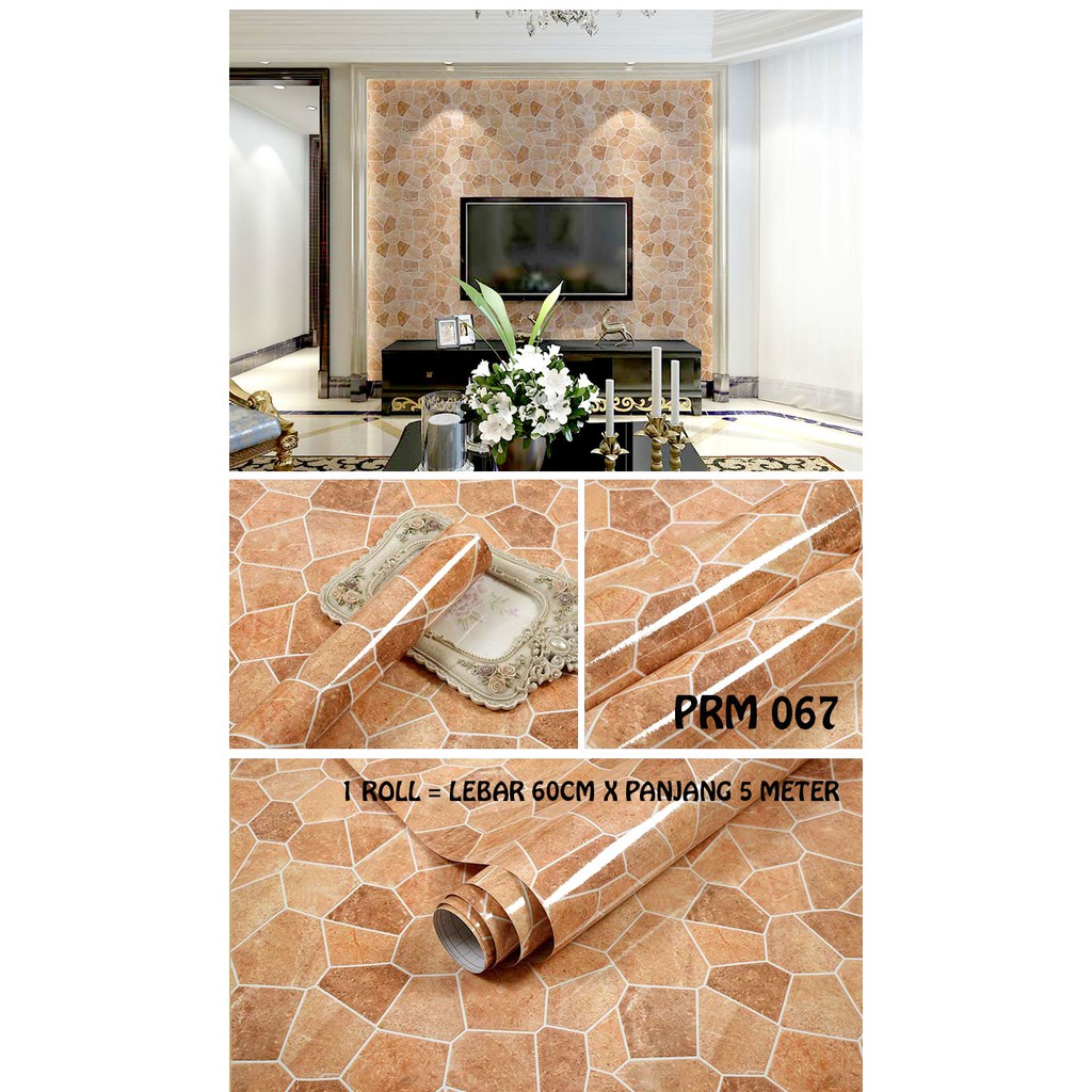 Vip Wallpaper Dapur Premium Glossy Motif Marbel Marmer Granit Uk