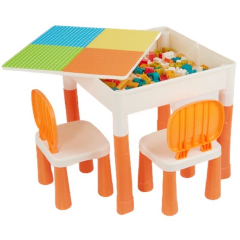 galeri tigaH Meja Olike Fun Bricks Table Portable Aneka Lego Block Brick Marble Game