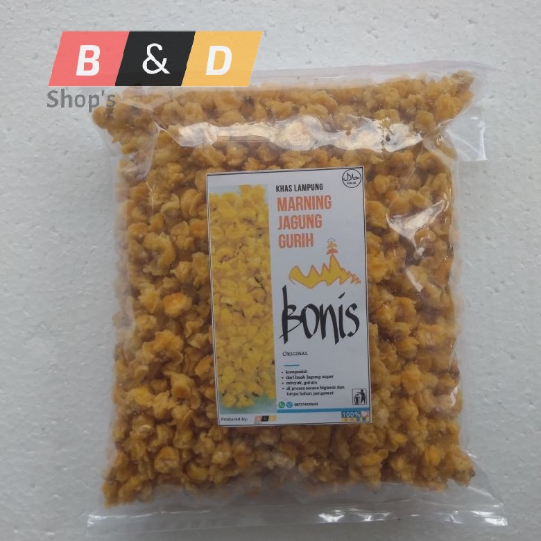 

BONIS. Marning Jagung Original Gurih | Empuk | Renyah Netto 500 Gram.
