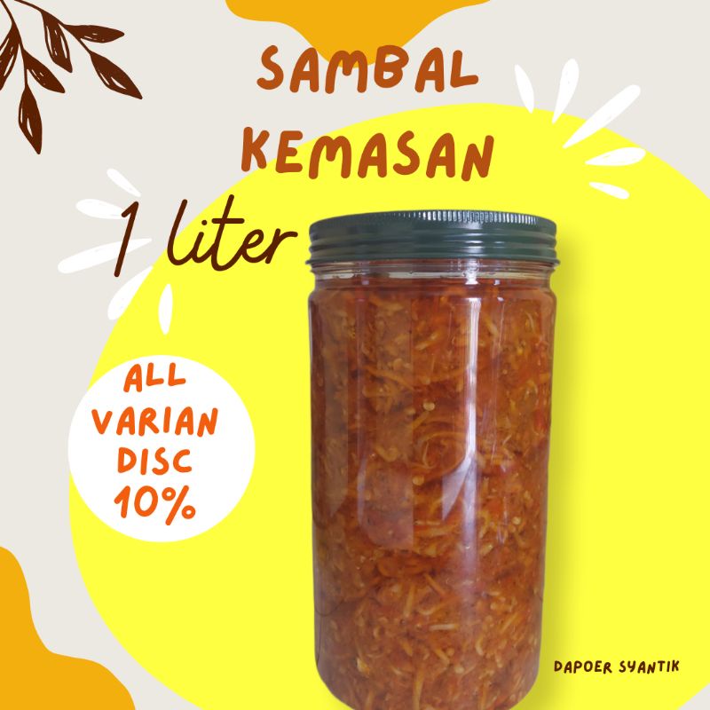 

Sambal baby cumi/roa/cakalang/bawang kemasan 1 liter lebih hemat lebih puas