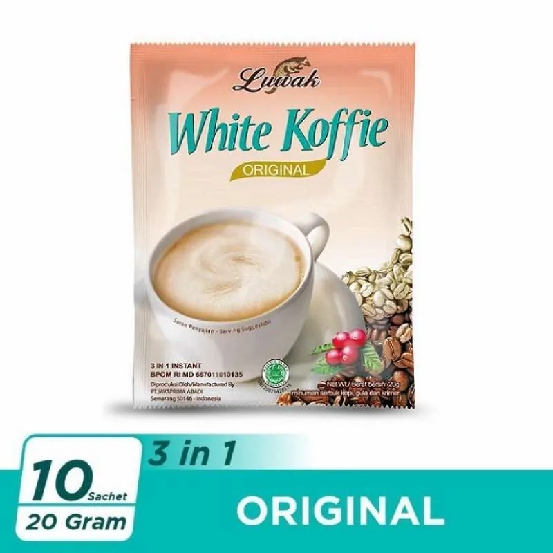 

Luwak White Koffie Original 20gr renceng isi 10 sachets