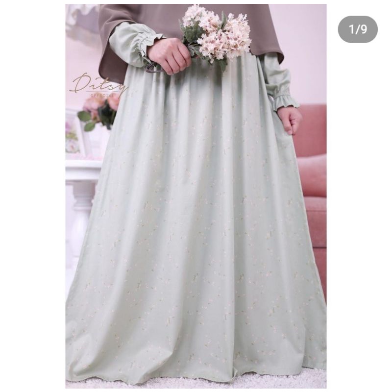 ditsy preloved maileen green size S PL ditsy