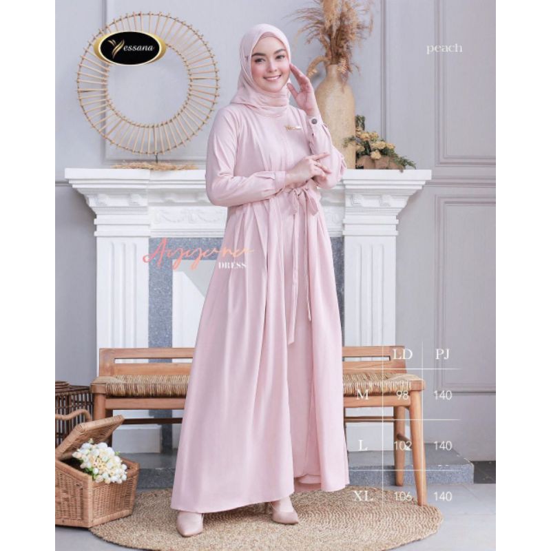 Gamis ayyana bahan lady zara ori yessana super nyaman