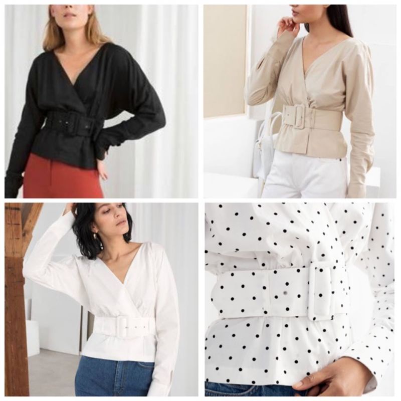 &Other Stories Belted Blouse