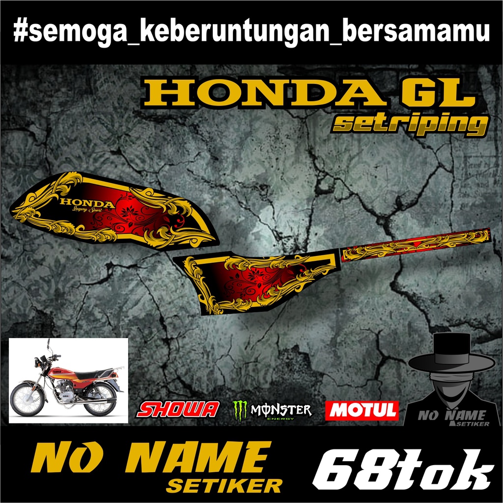 Sticker Striping Honda GL PRO/MAX (68tok) - List Variasi Striping Motor Honda GL PRO/MAX