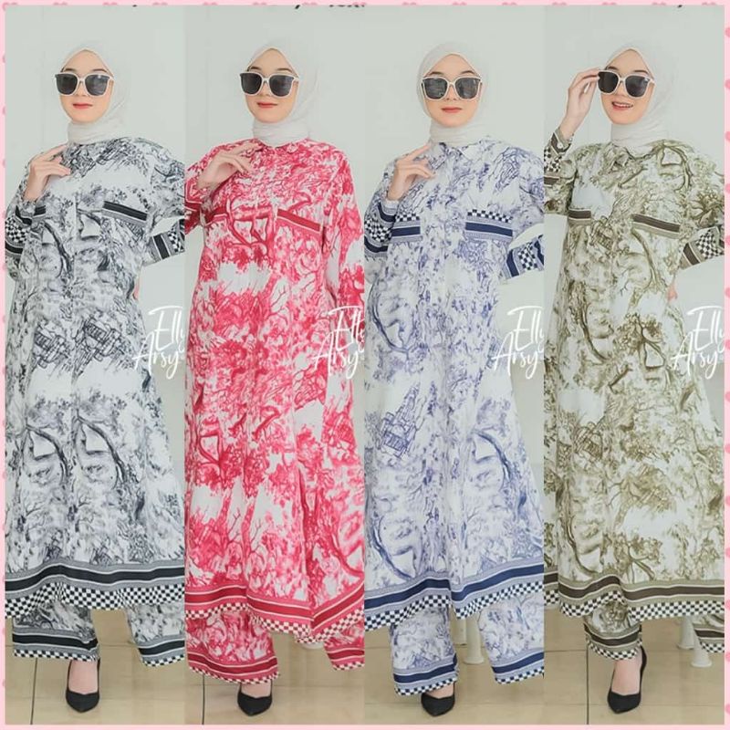 SET ATASAN CELANA TUNIK DIOR