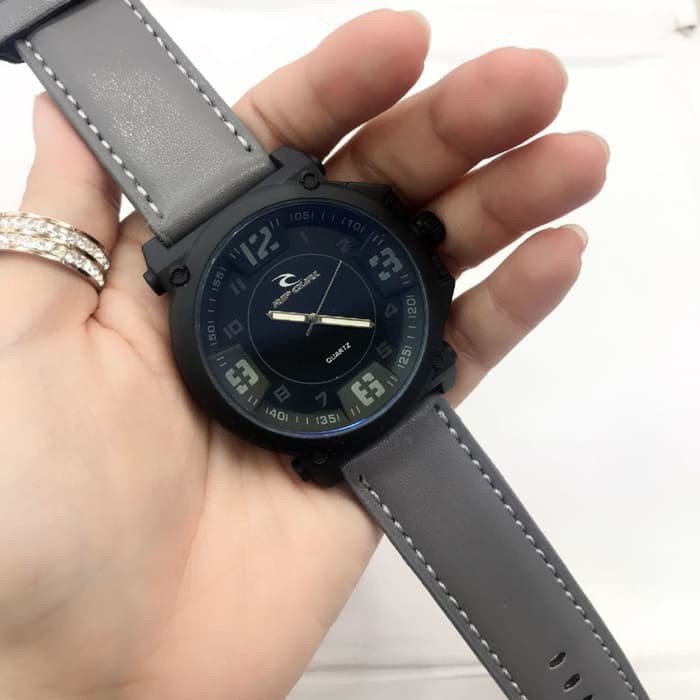 JAM TANGAN PRIA RIPCURL KULIT GREY