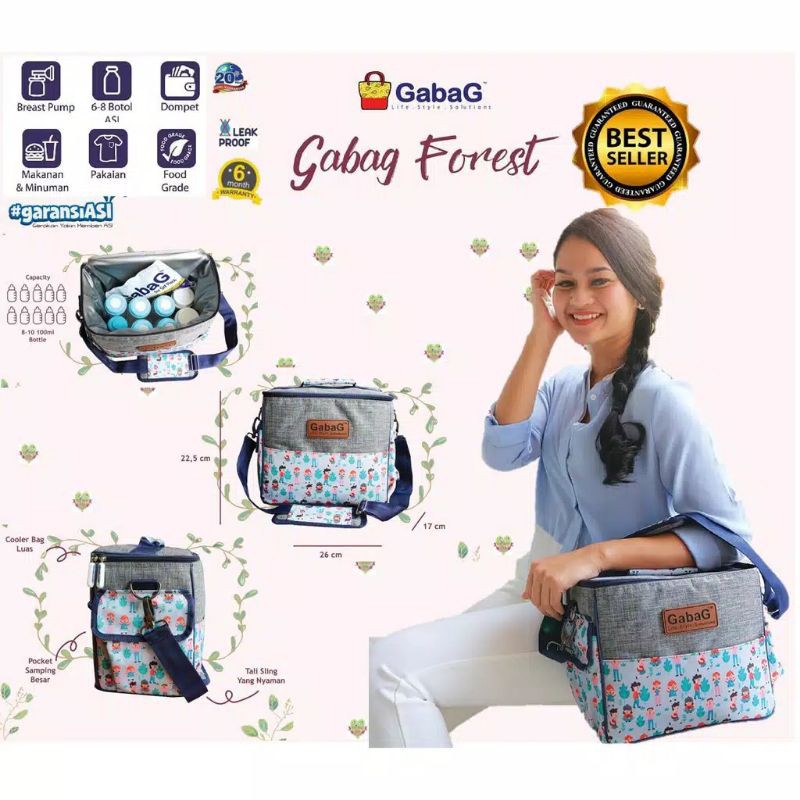 MYG - Kirim 1 Kg - Cooler Bag Gabag Single Sling PEOPLE - CACTUS - PINK CAMO - FOREST - NARA - Free 2 ice gel