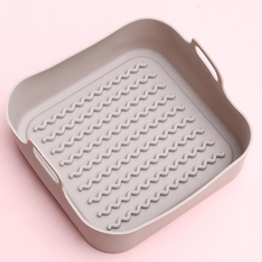 Solighter Air Fryer Silicone Pot Alat Masak Pizza Piring Roti Fried Chicken Grill Pot Tray Baking Basket