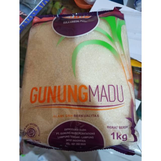 

Gula pasir Gunung Madu GMP 1kg 1 kg