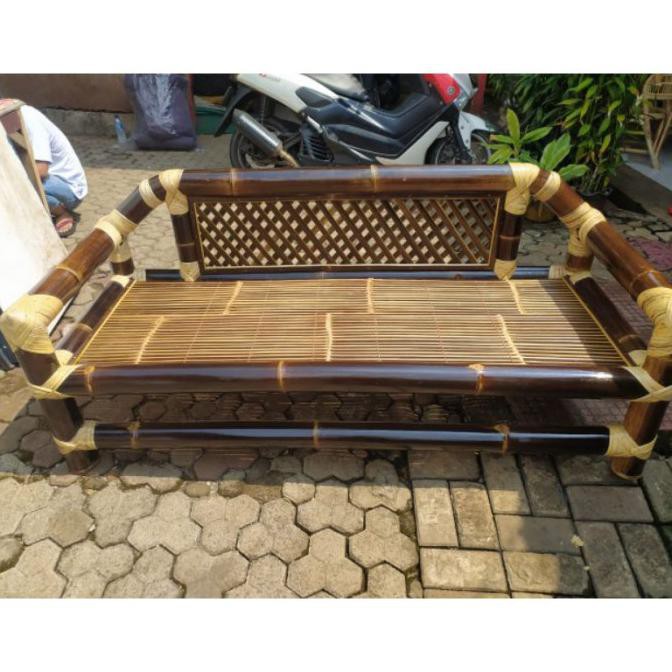 Ir769 Bale Bambu Hitam Kursi Santai Kursi Teras Outlet.Reree